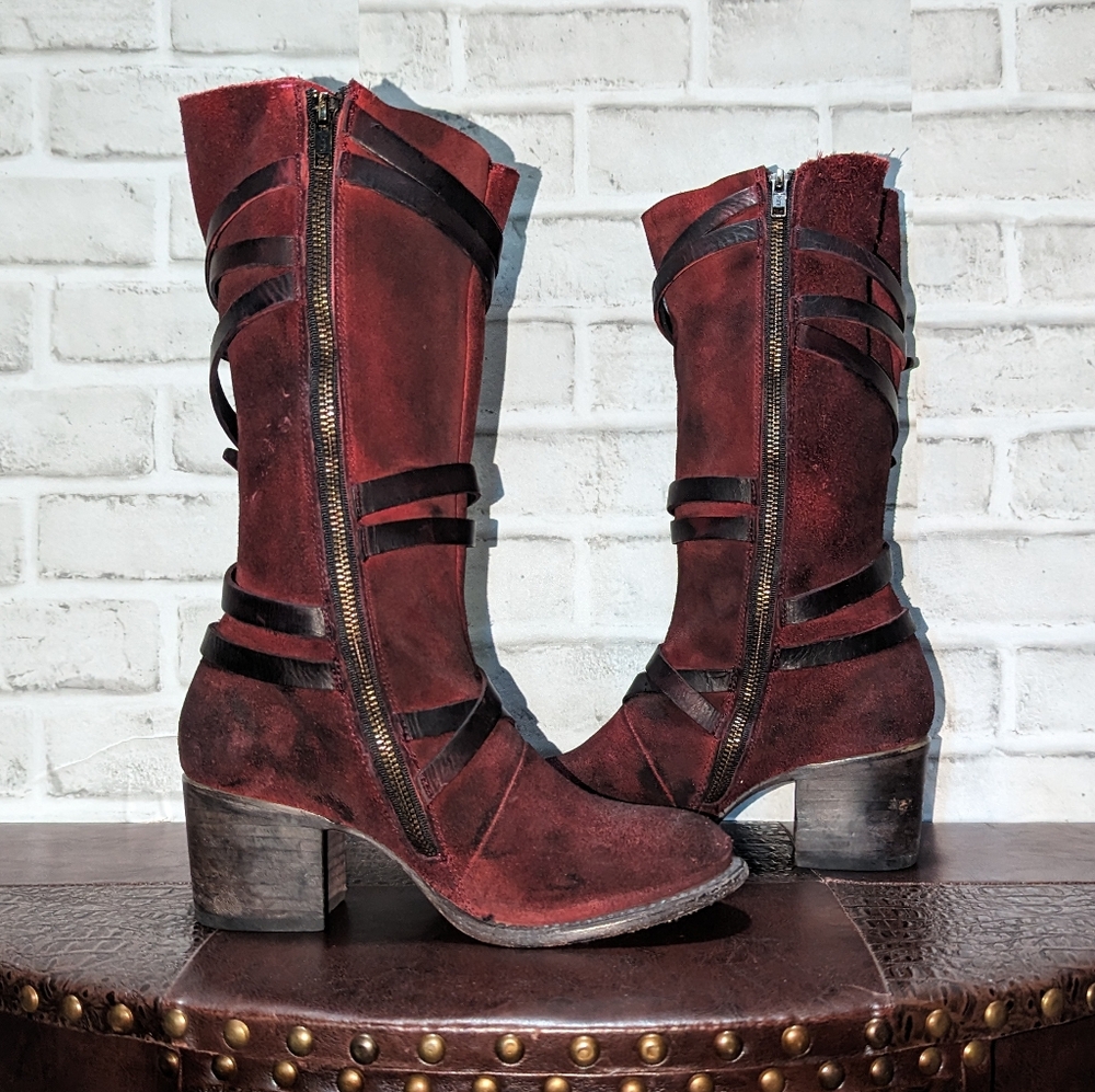 FreeBird COLIN Boot in Black Cherry size 8 - Picture 8 of 13